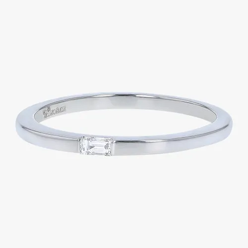 14K H-I/SI Single Baguette Ring