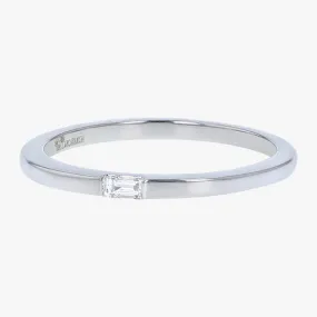 14K H-I/SI Single Baguette Ring