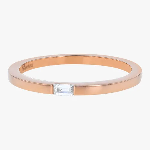 14K H-I/SI Single Baguette Ring