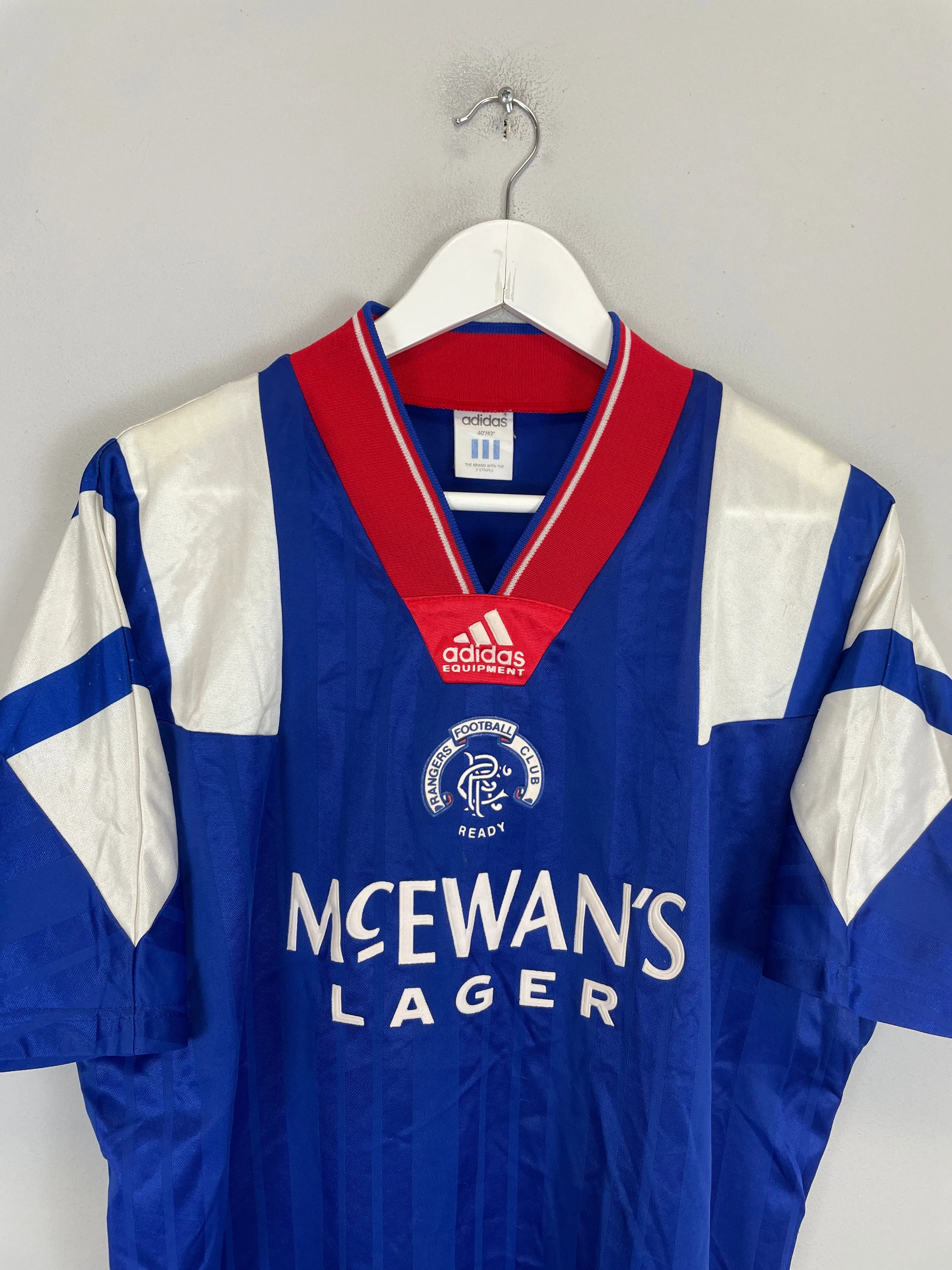 1992/94 RANGERS HOME SHIRT (M) ADIDAS