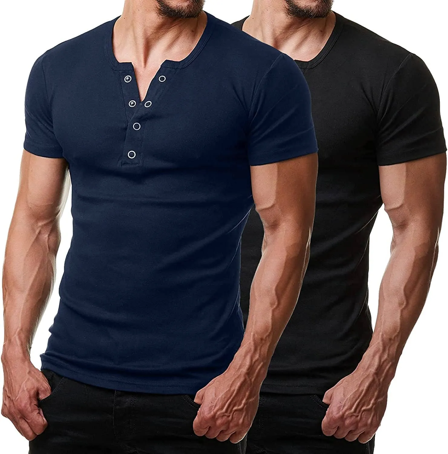 2 Pack Short Sleeve Workout Gym T-Shirt (US Only)