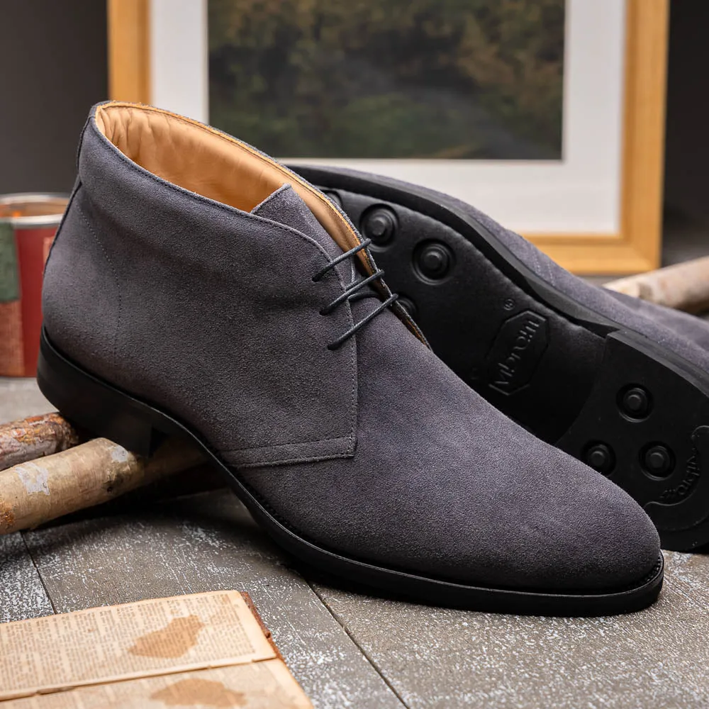 46-592-GRY MARCO Suede Calfskin Chukka Boot Grey