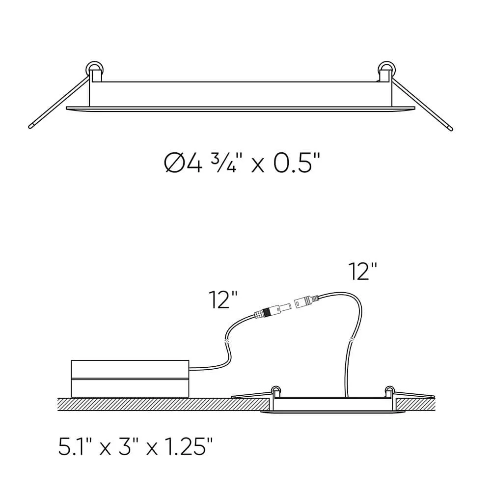 4" Round Panel Light with Dim-To-Warm Technology