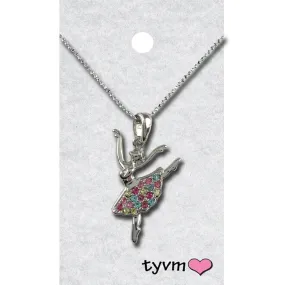 79712 Rainbow Crystal Ballerina Necklace