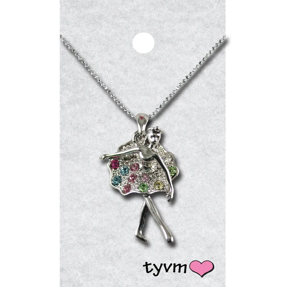 79712 Rainbow Crystal Ballerina Necklace