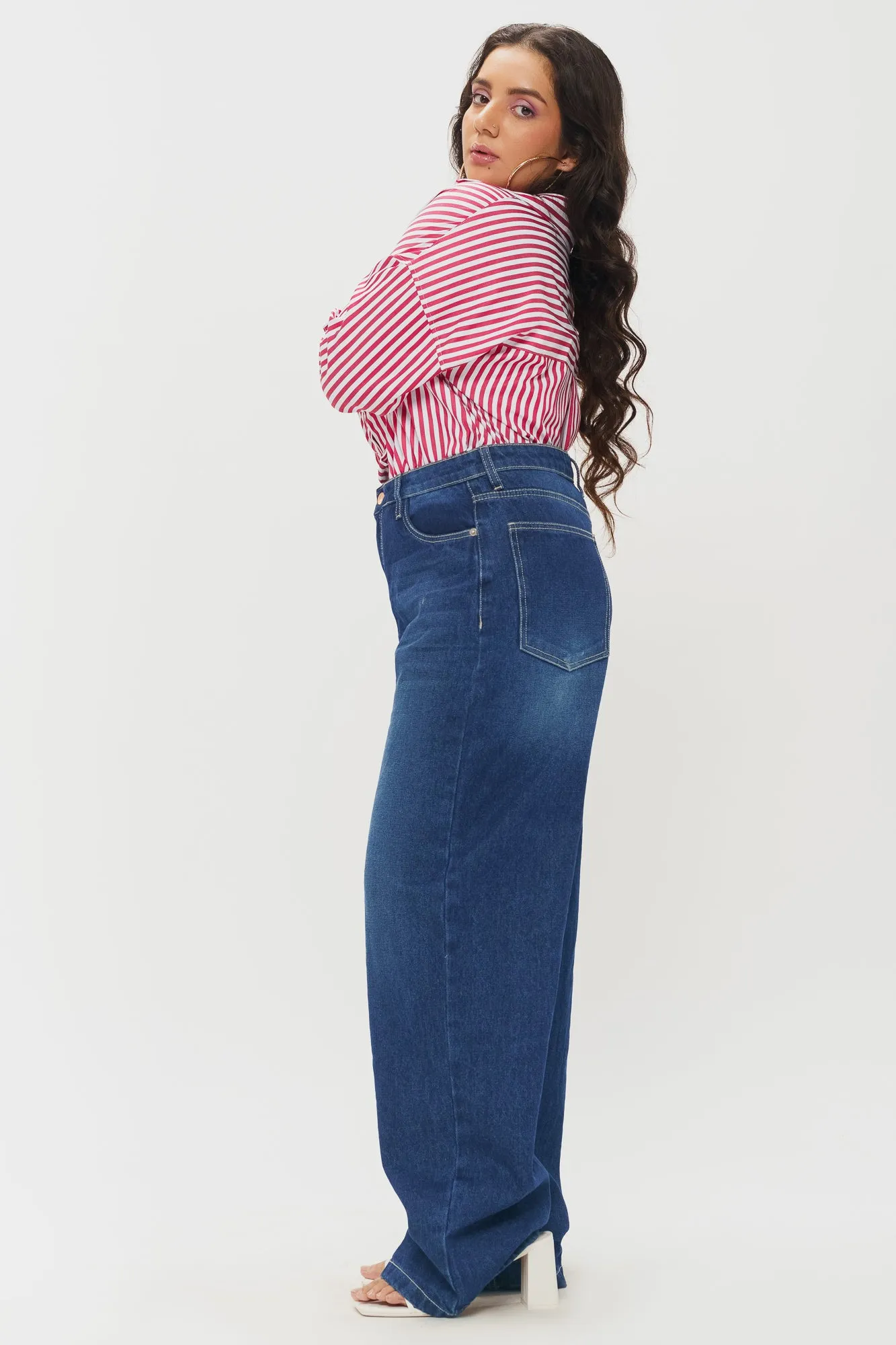 90's Basic Blue Straight Jeans