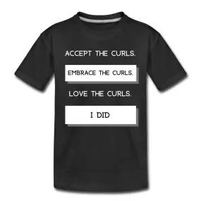 Accept The Curls Girl Youth T-Shirt