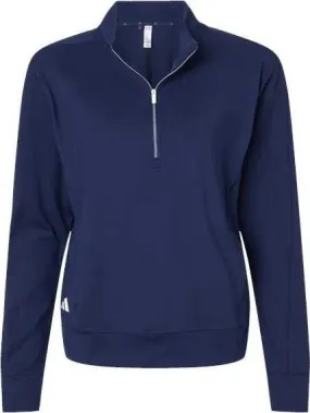 Adidas A1002 Women's Ultimate365 Textured Quarter-Zip Pullover - Collegiate Navy