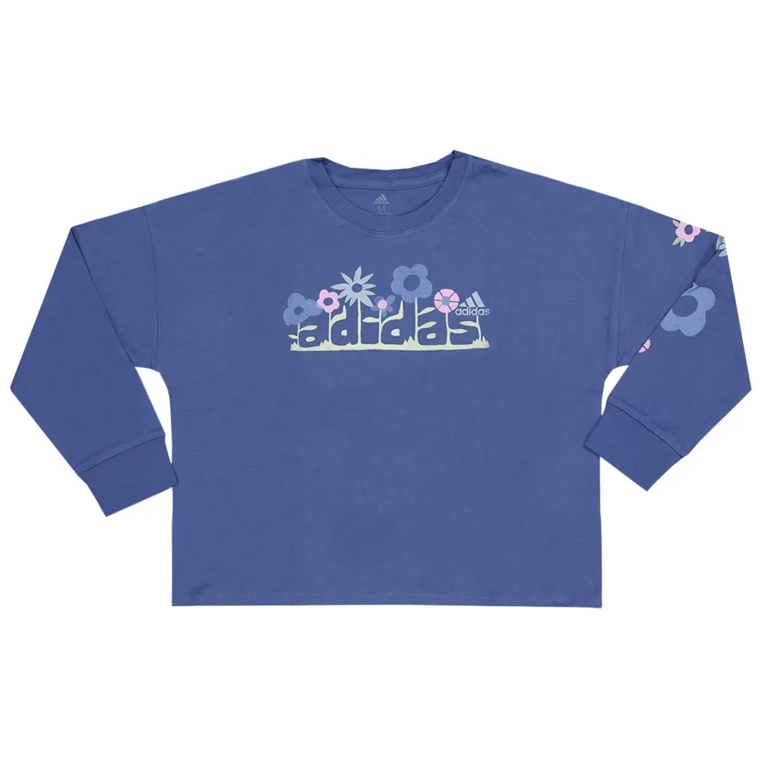 adidas - Girl' (Youth) Long Sleeve Waist Crew T-Shirt (IQ5971)