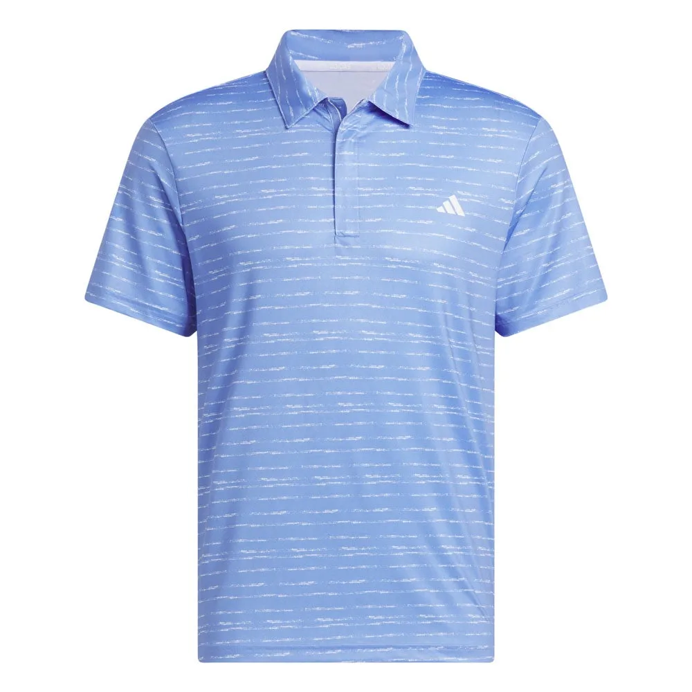 adidas Mens Striped Zip Polo