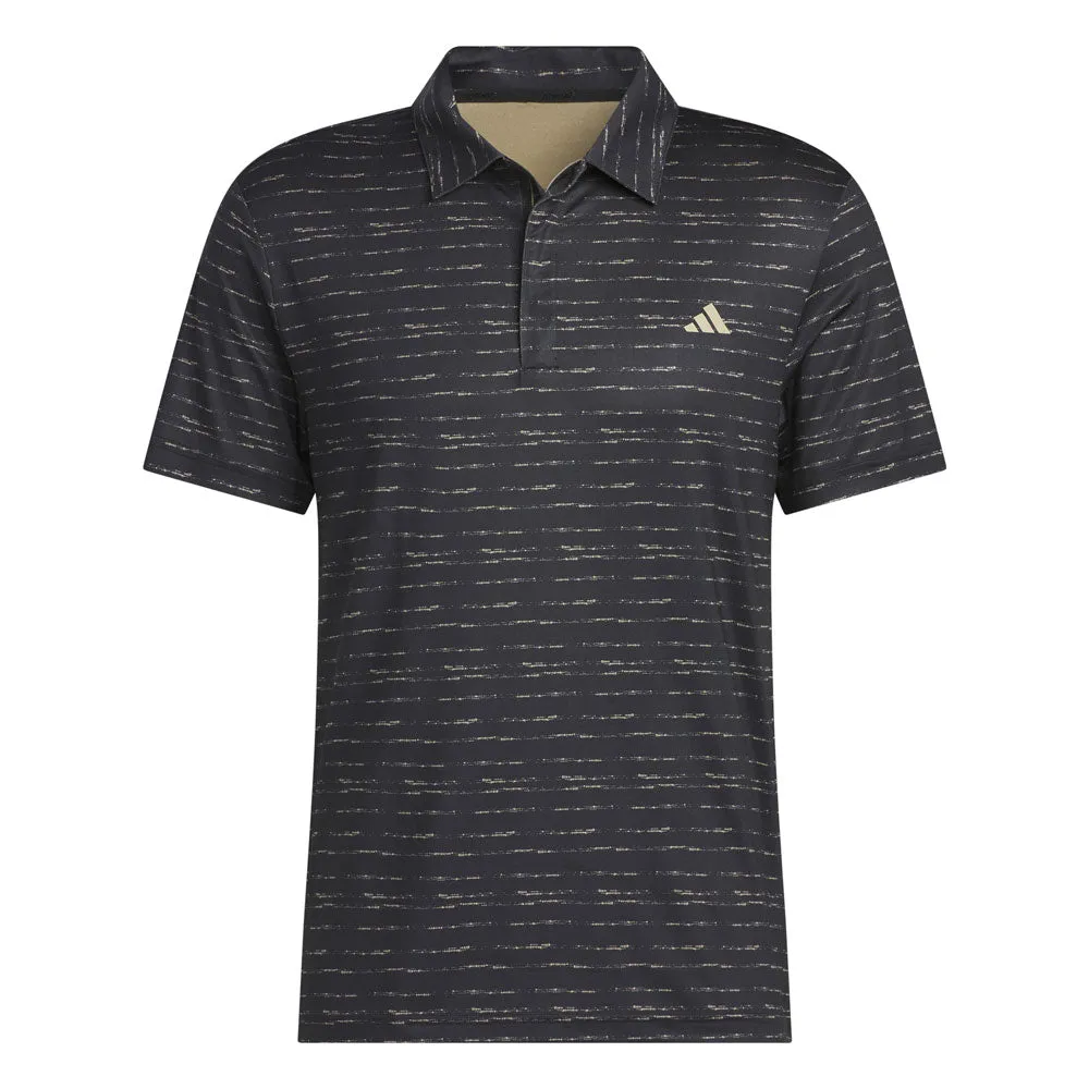 adidas Mens Striped Zip Polo