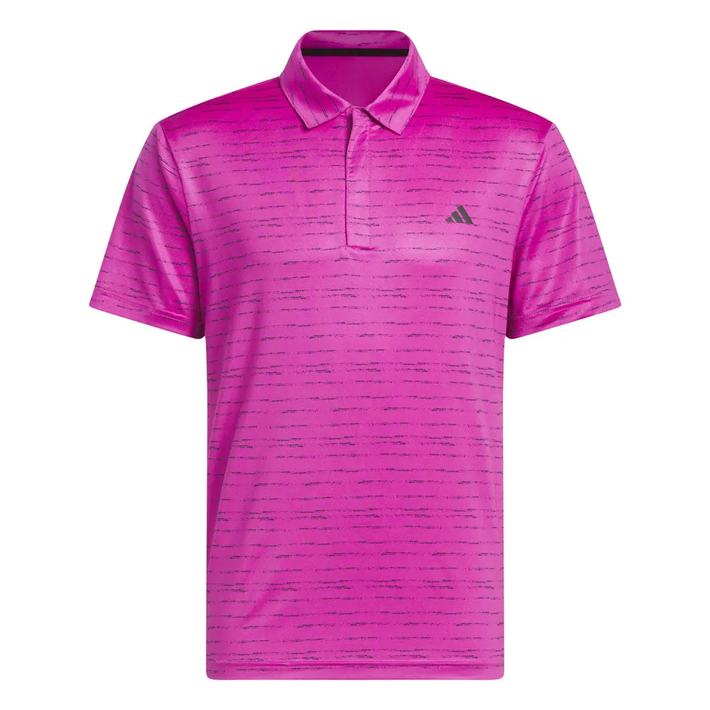 adidas Mens Striped Zip Polo