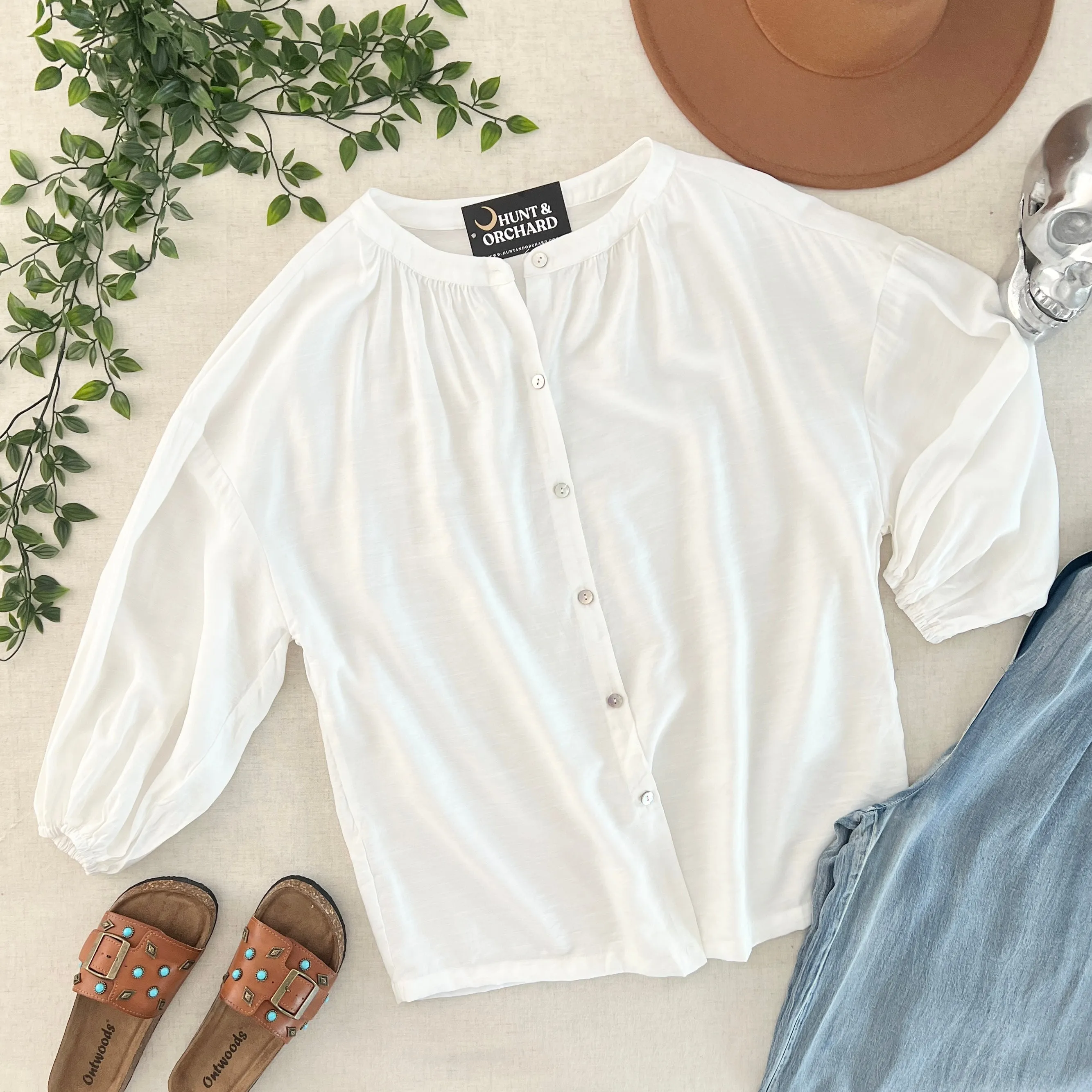 Alice Button Down Top - White