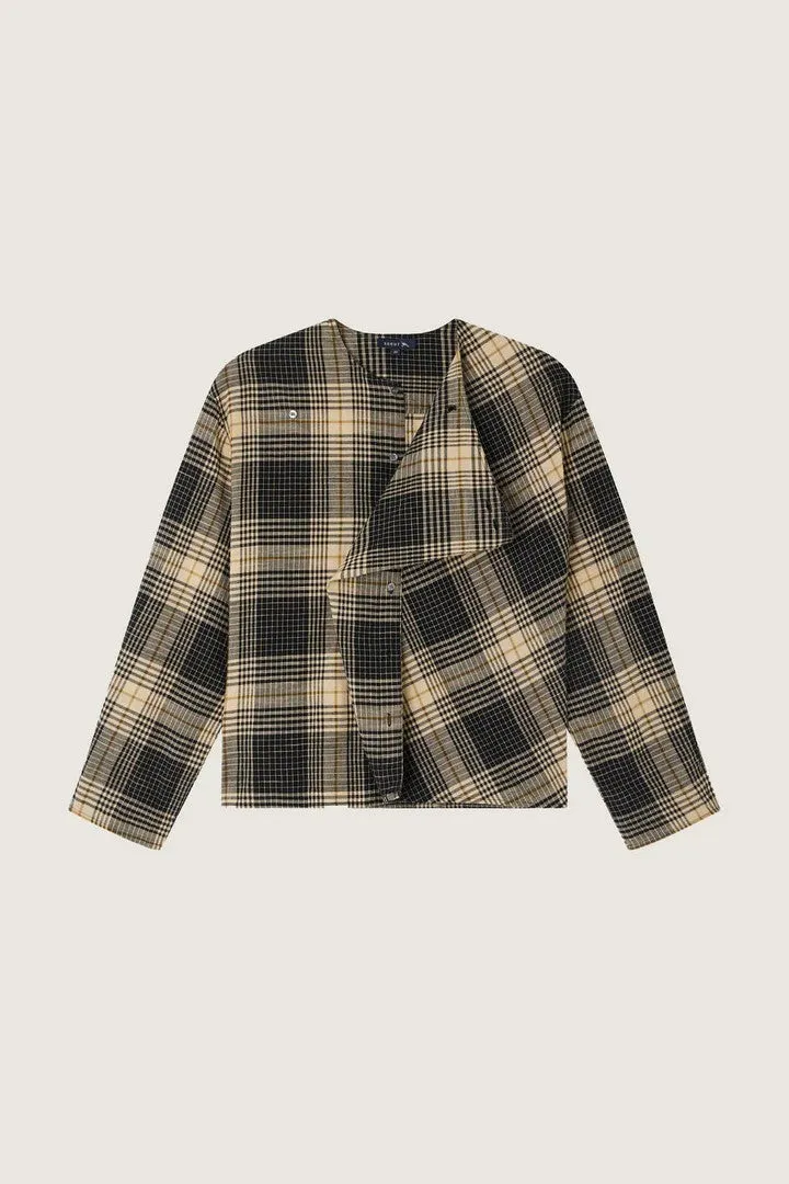 Antoine Shirt in Black and Ecru Check