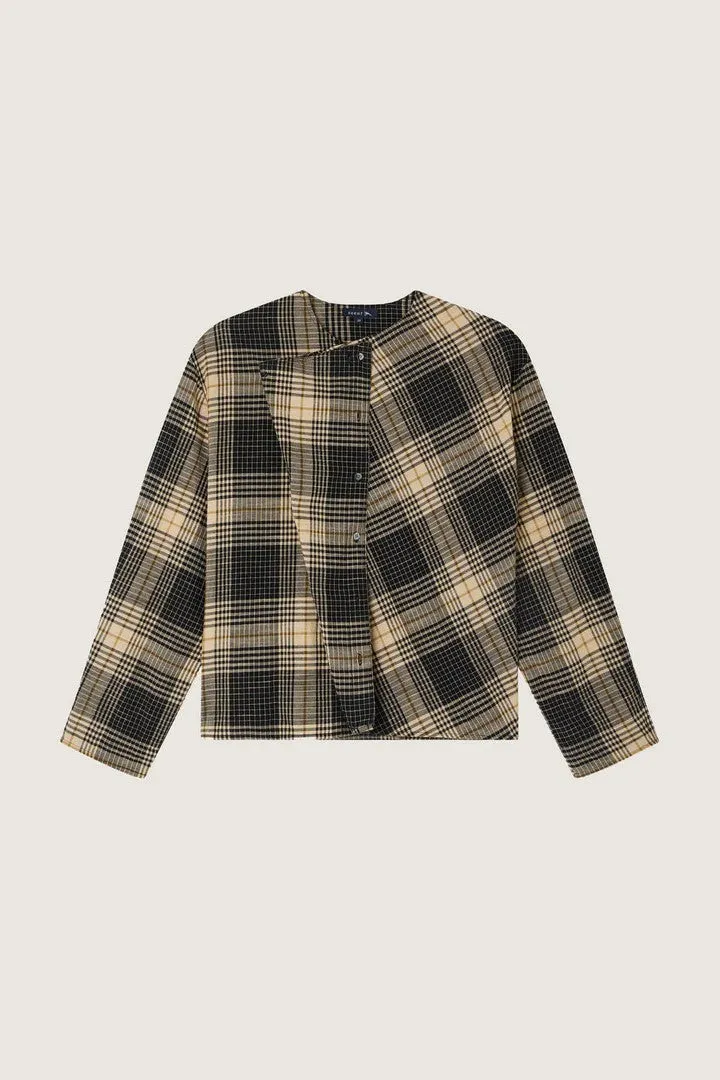 Antoine Shirt in Black and Ecru Check