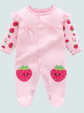 Baby Berry Stylish Strawberry Footie Onesie