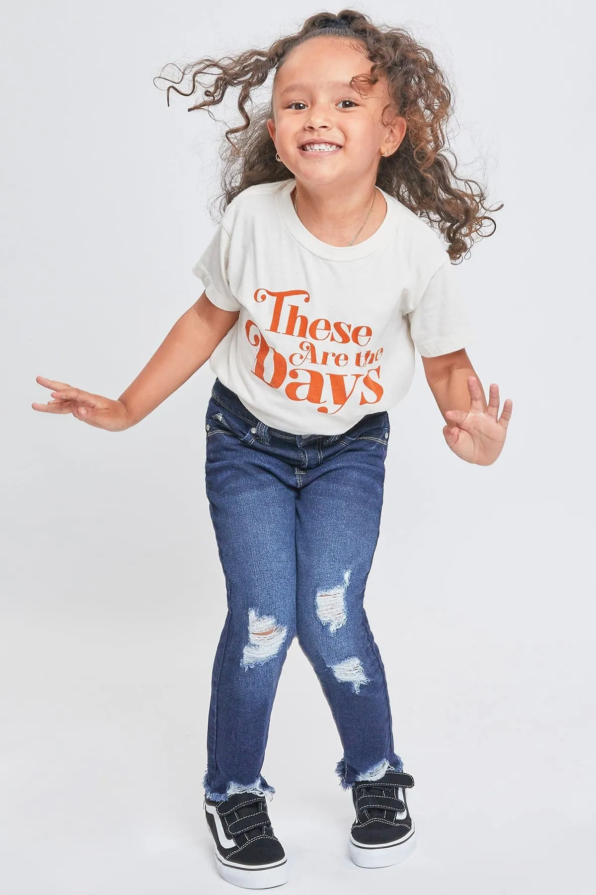 Baby Girls Sustainable WannaBettaFit Fray Hem Jeans