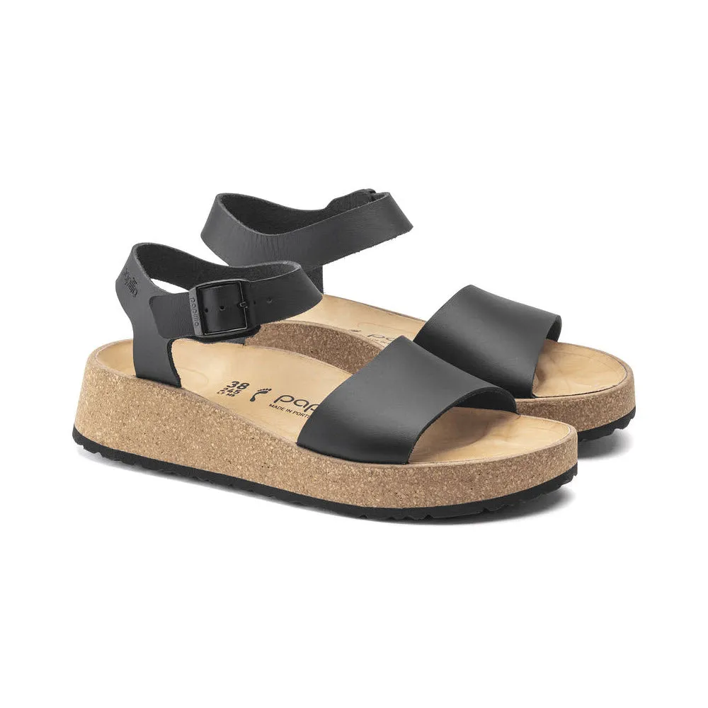 BIRKENSTOCK GLENDA BLACK LEATHER - WOMENS