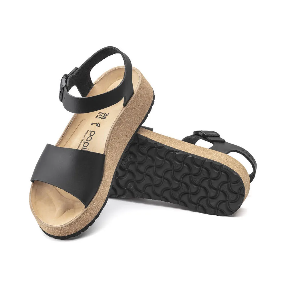 BIRKENSTOCK GLENDA BLACK LEATHER - WOMENS