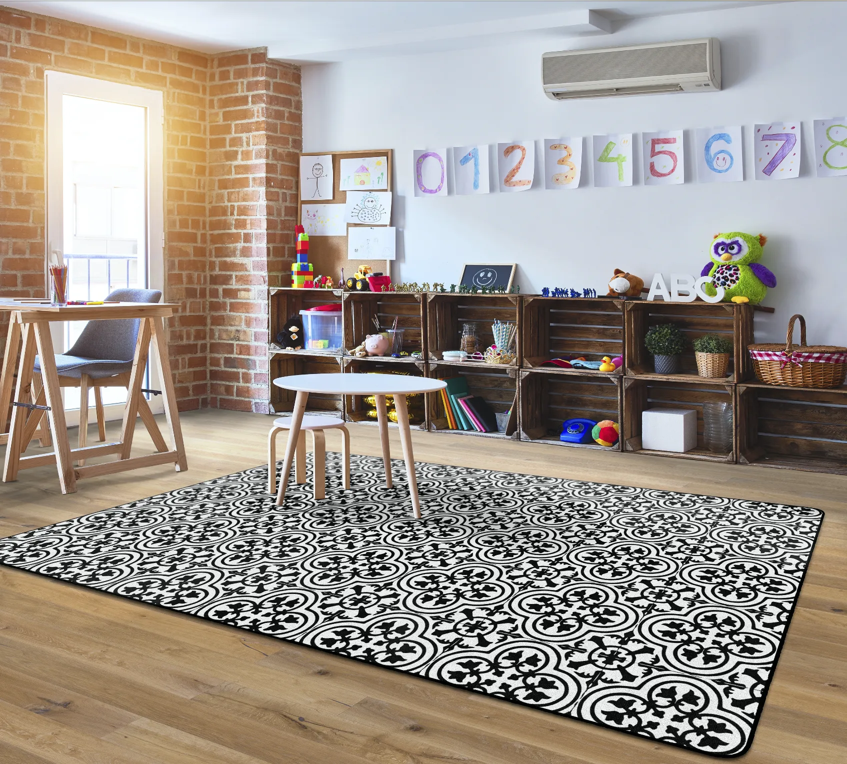 Black & White Tile | Classroom Rug | Schoolgirl Style