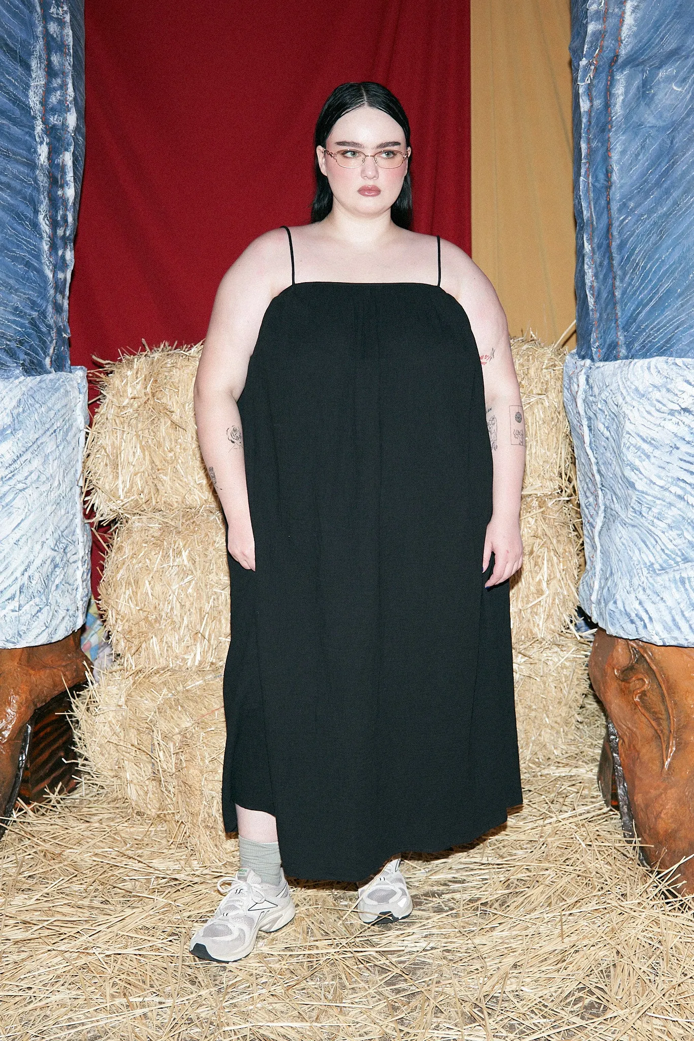 Black Gauze Tent Dress