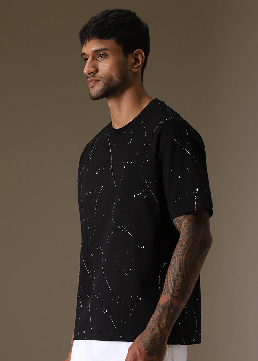 Black Splatter Oversized T-shirt