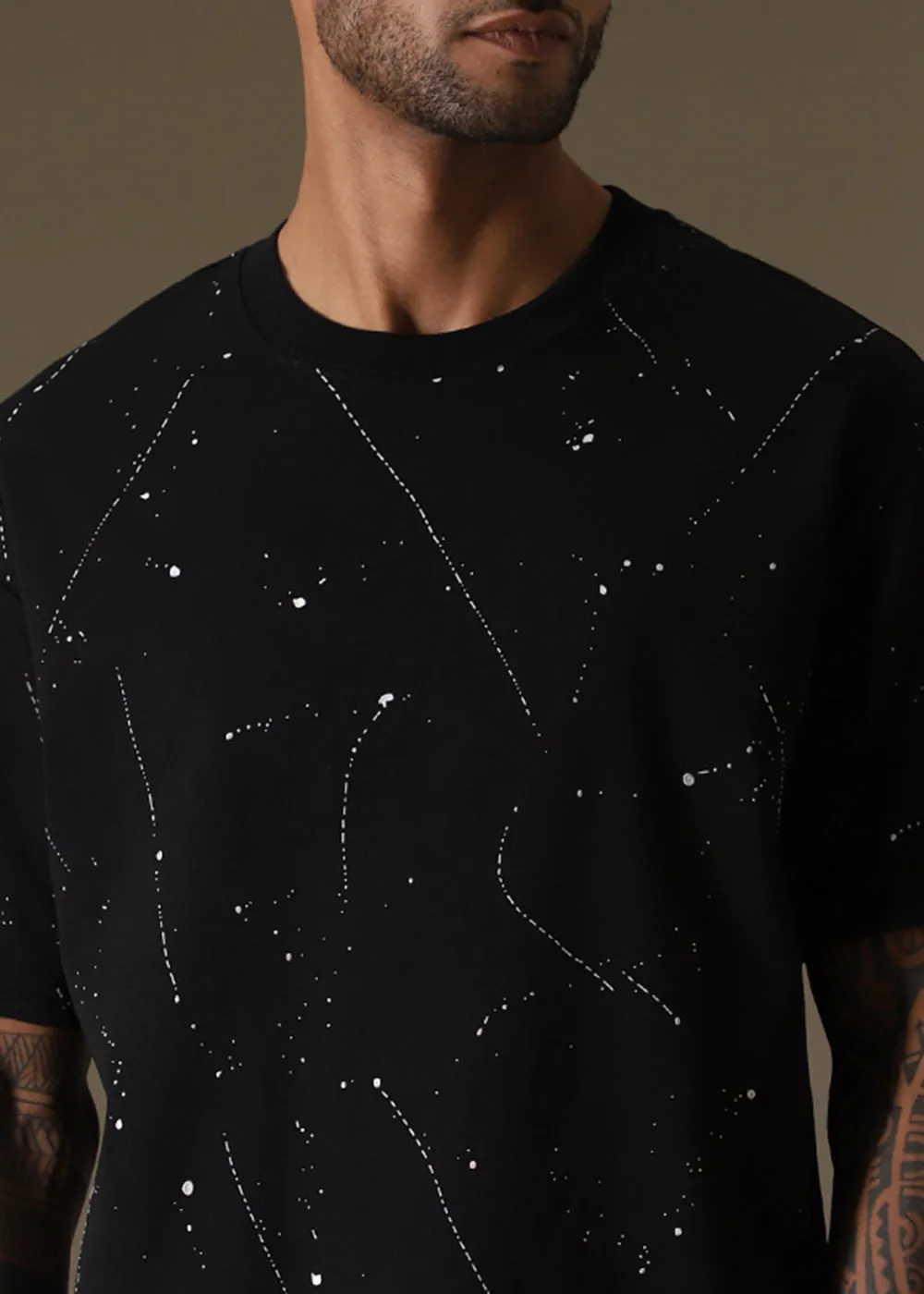 Black Splatter Oversized T-shirt