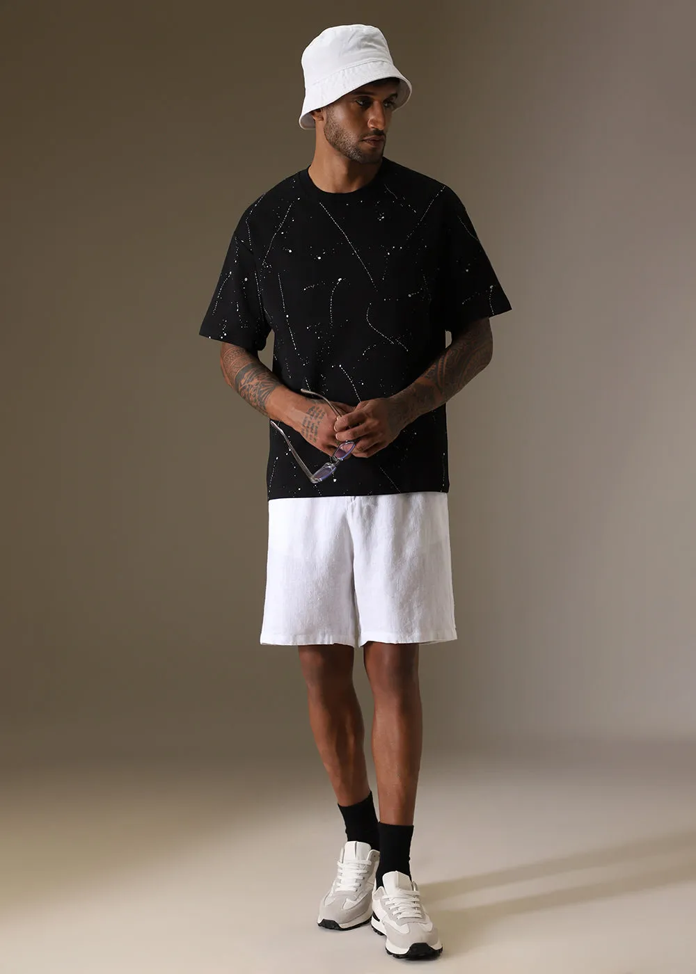 Black Splatter Oversized T-shirt