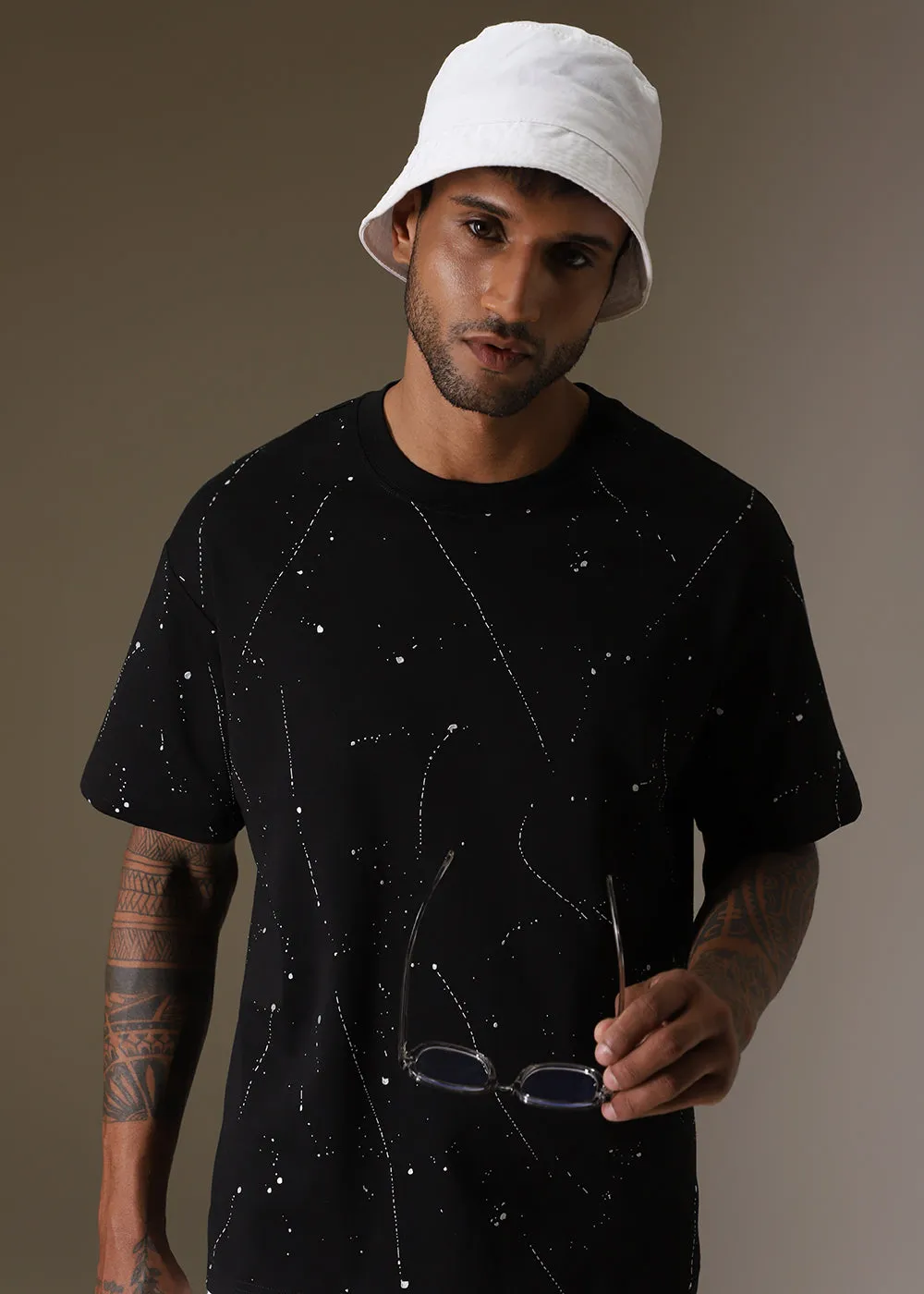 Black Splatter Oversized T-shirt