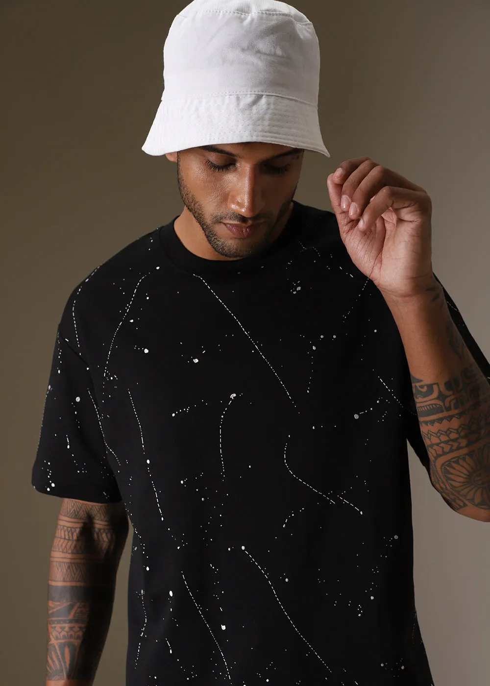 Black Splatter Oversized T-shirt