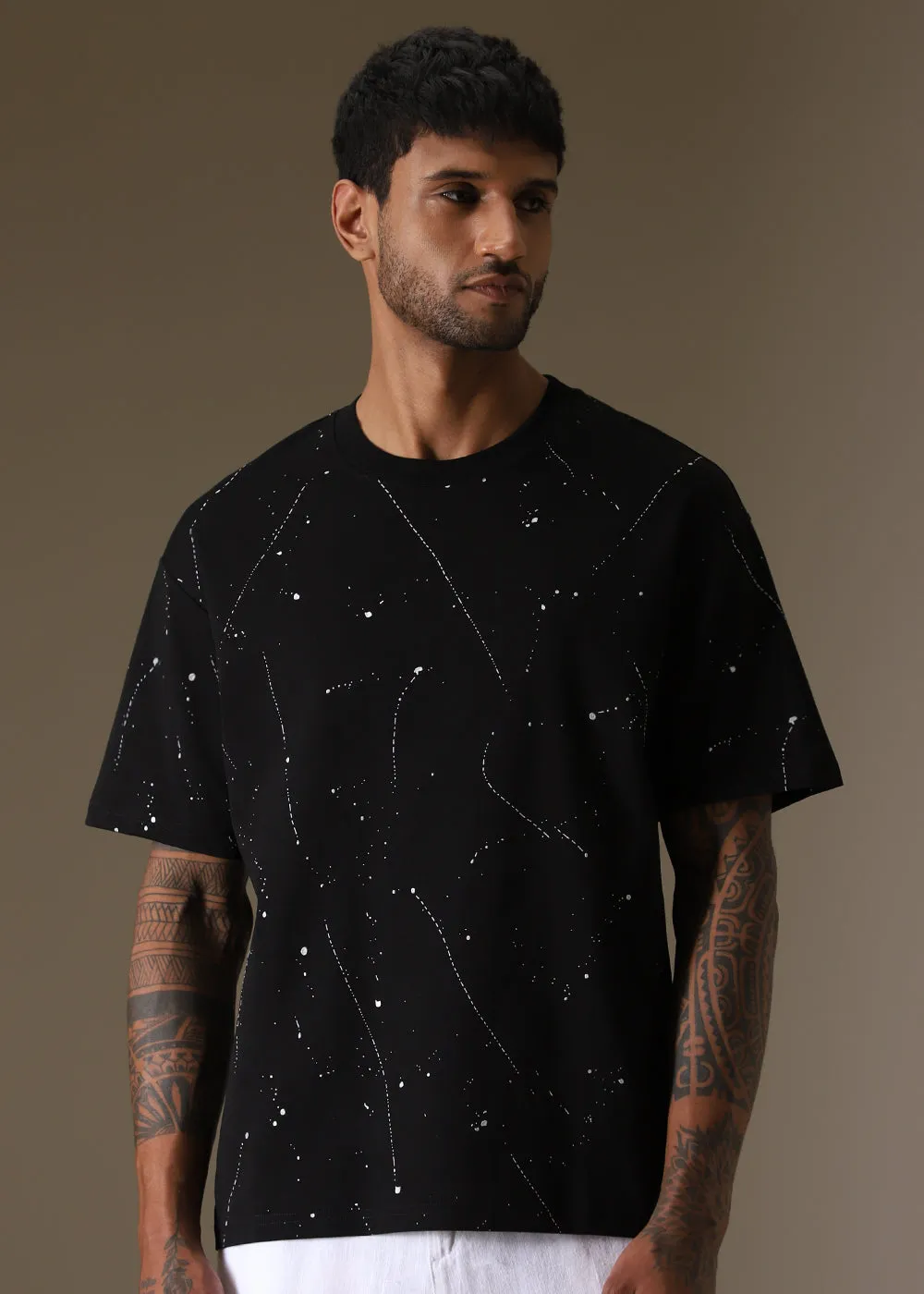 Black Splatter Oversized T-shirt