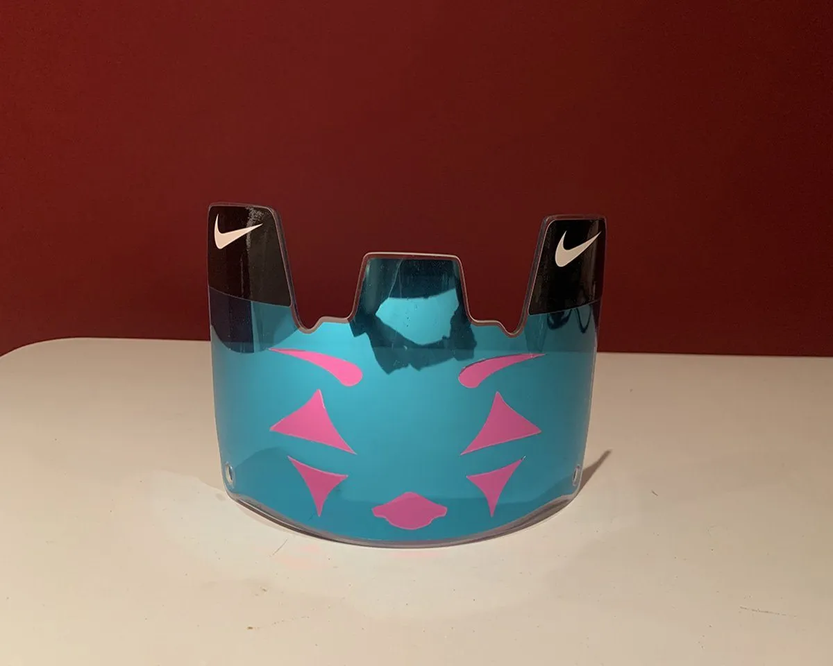 Blue Pink Chrome JOKER 2.0 Custom Football Visor