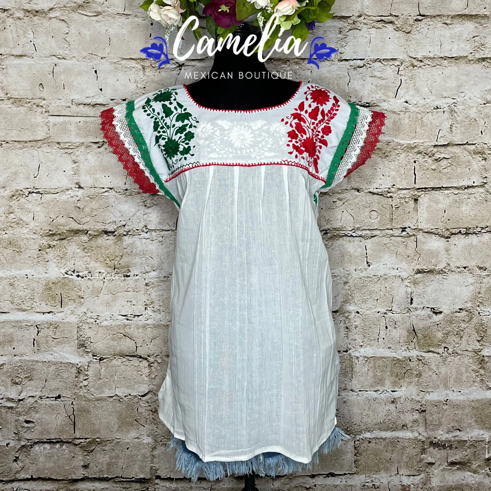 Boho Peasant VIVA MEXICO Mexican Blouse