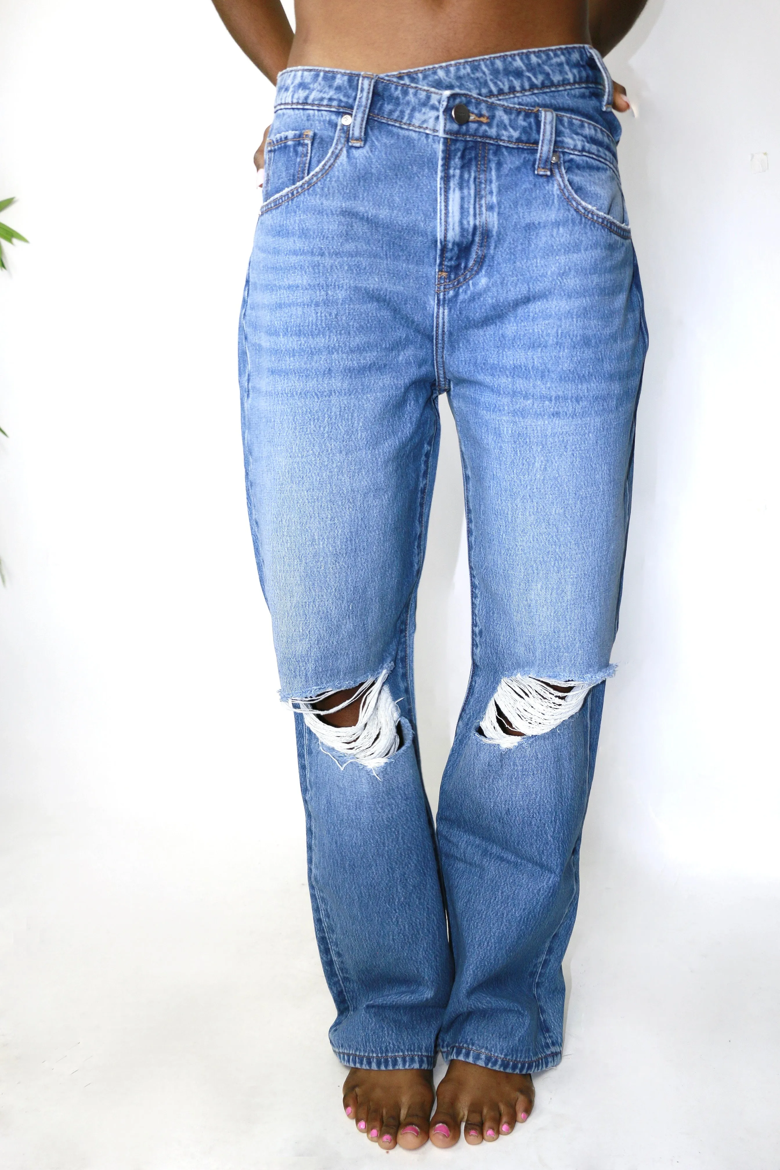 Boyfriend Angled Fly Jeans