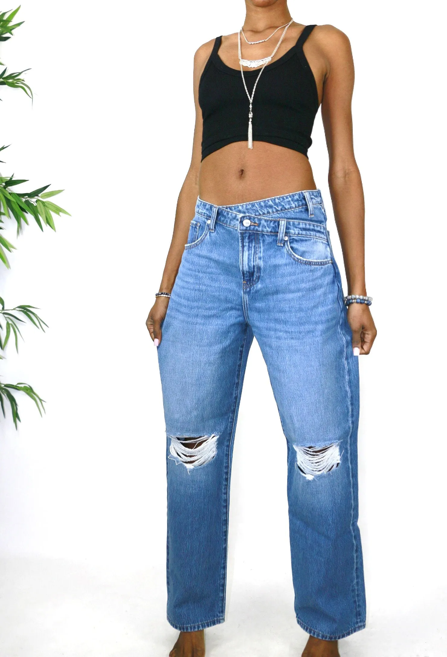 Boyfriend Angled Fly Jeans