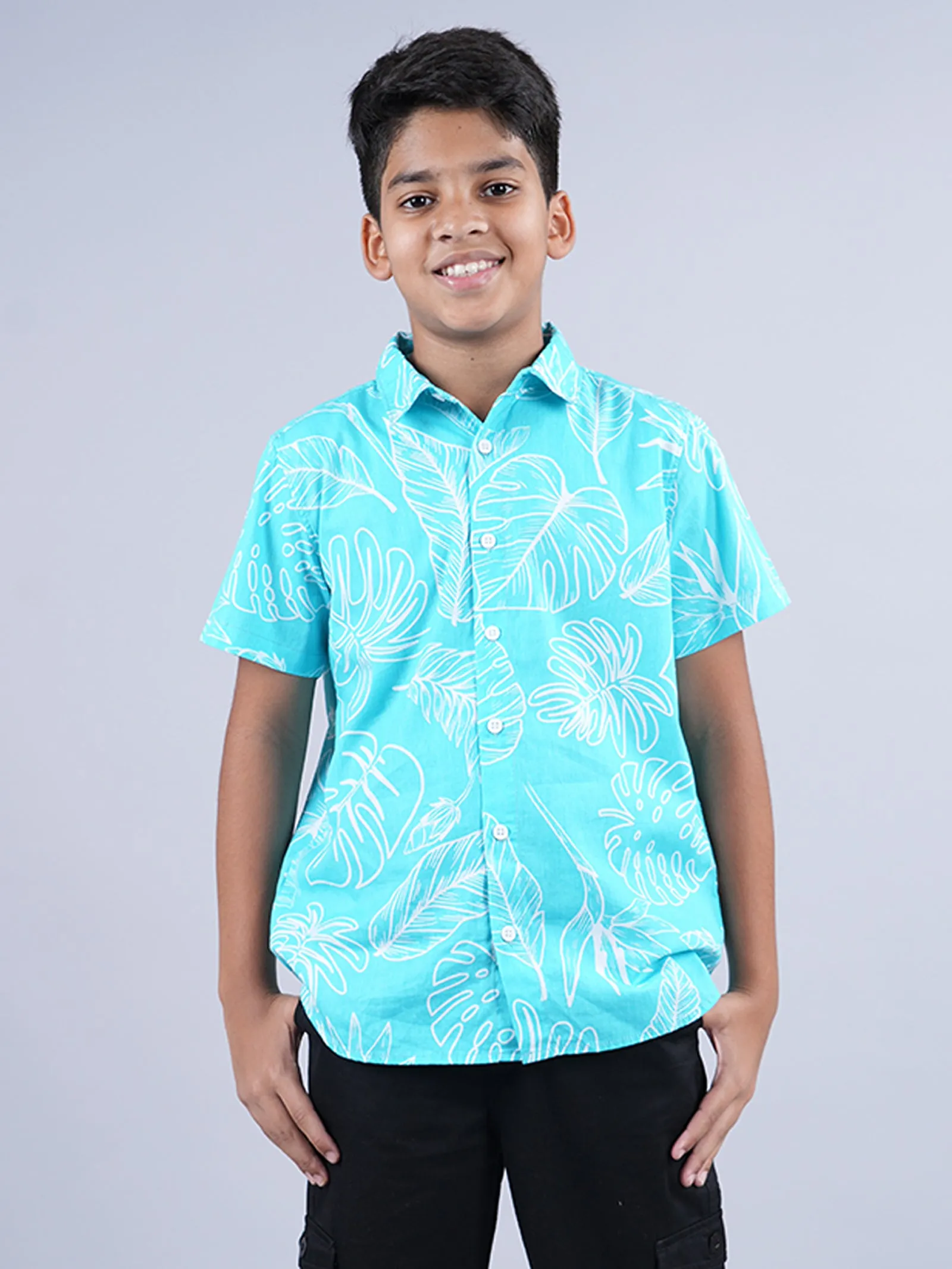 Boys AOP Half Sleeve Shirt