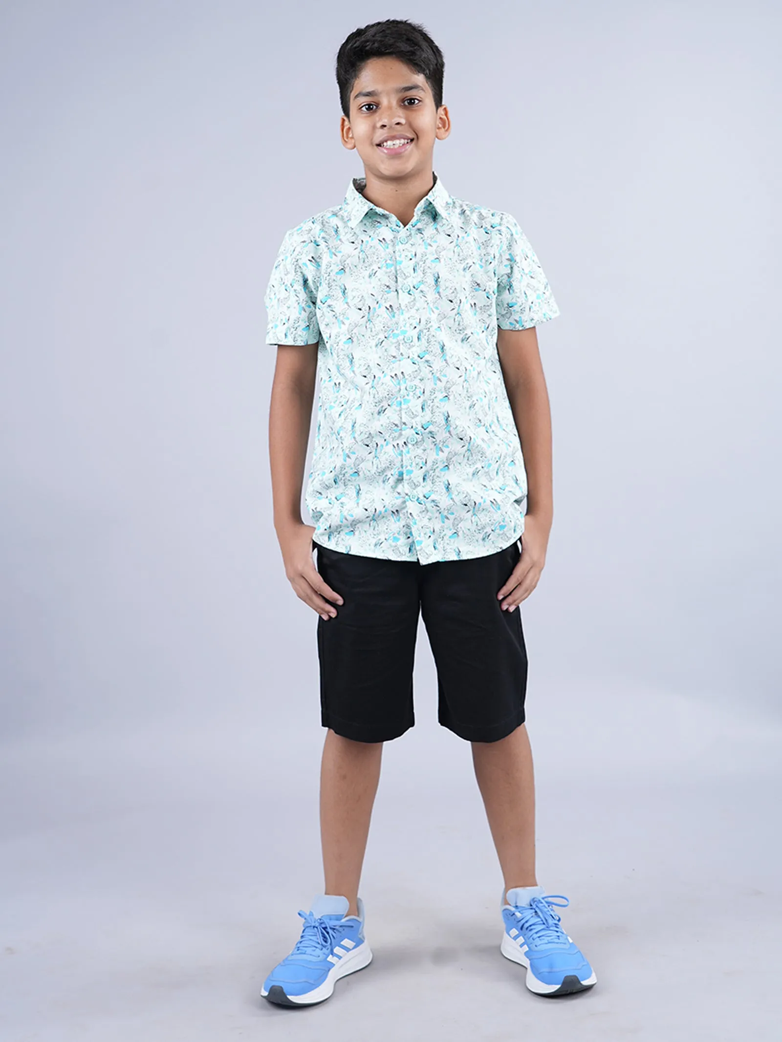 Boys AOP Half Sleeve Shirt