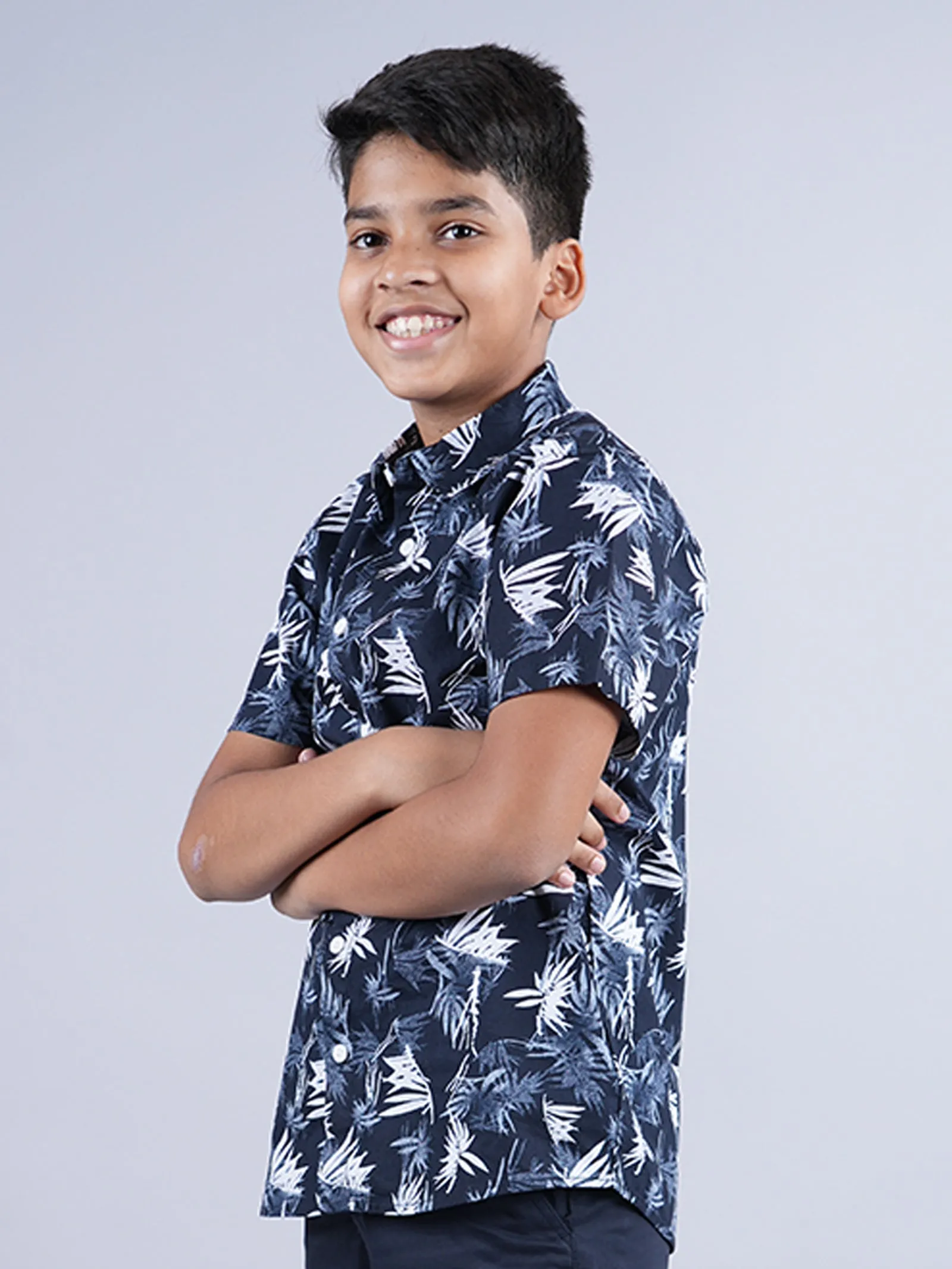 Boys AOP Half Sleeve Shirt