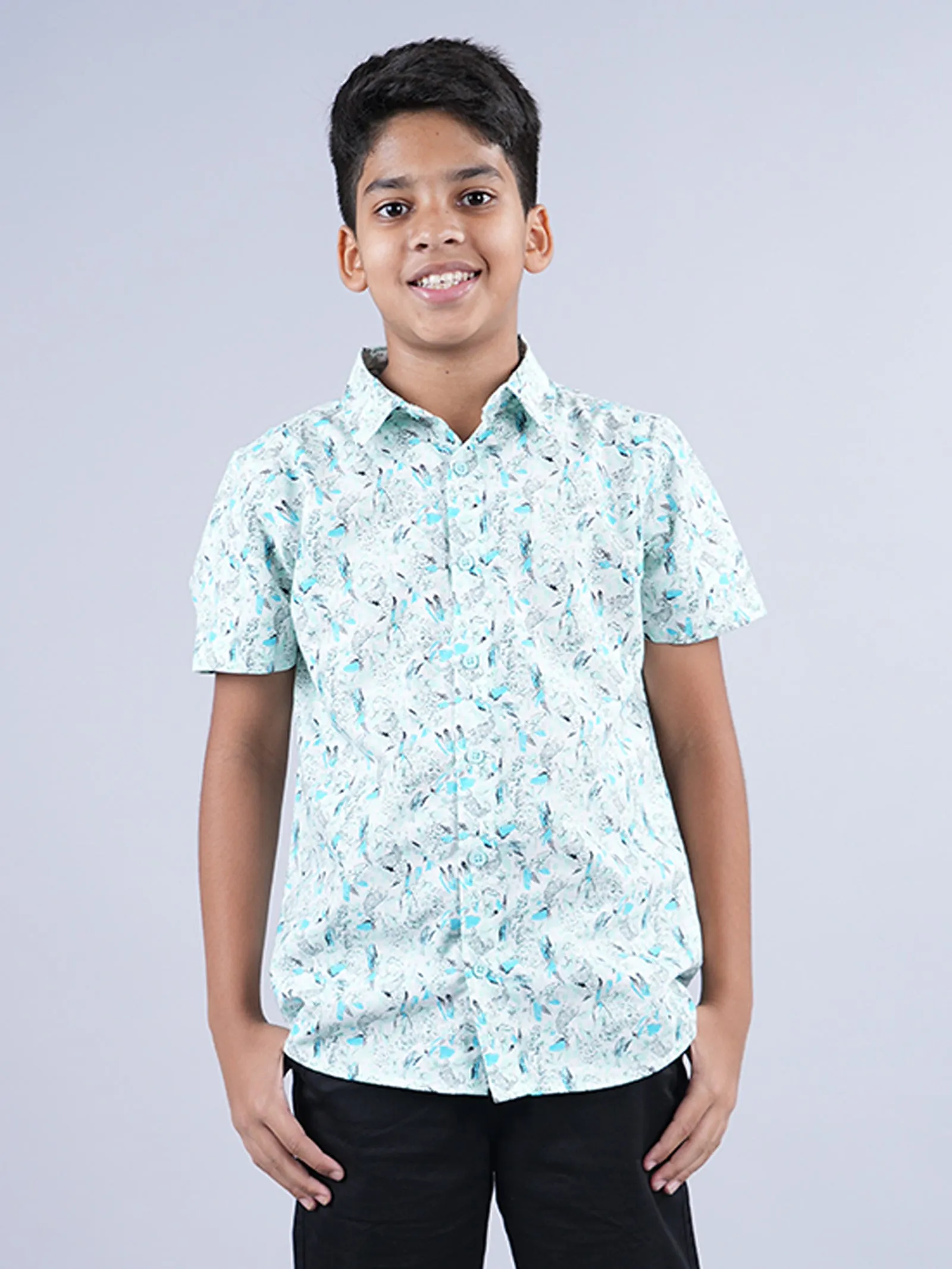 Boys AOP Half Sleeve Shirt