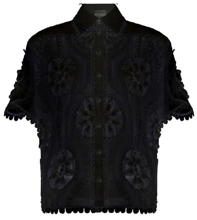 'Breeze' Doily Shirt - White or Black