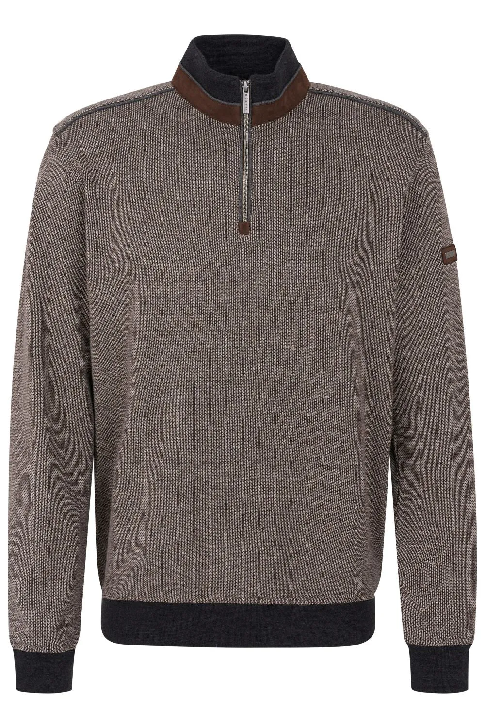 Bugatti Sweater 1/4 Zip | Brown