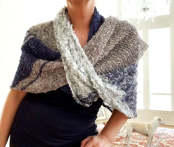 Casual Delft shawl, pattern