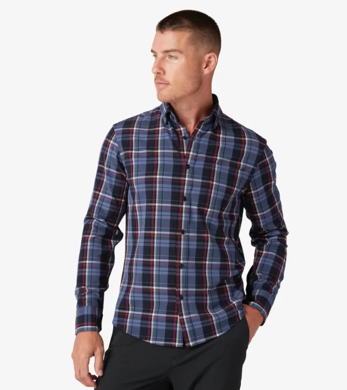 City Flannel -Coastal Fjord Bryant Plaid - Mizzen and Main