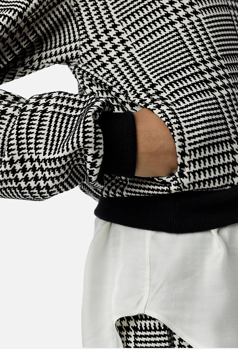 Cofer Hoodie / Houndstooth Ivory