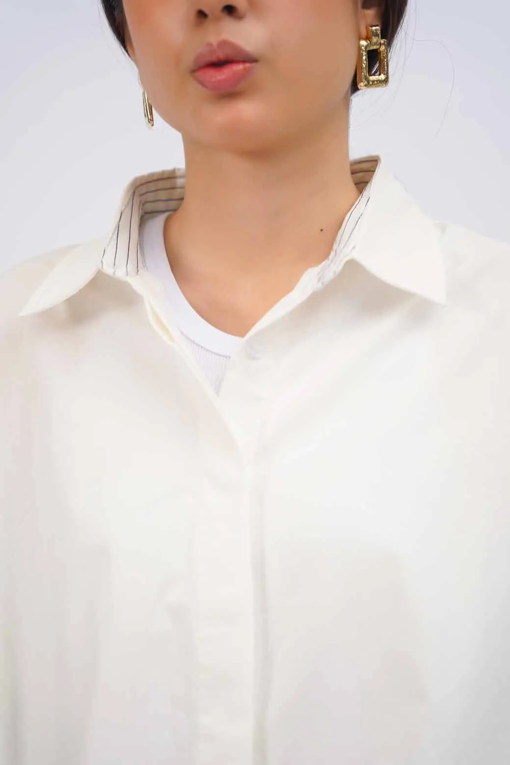 CONTRAST COLLAR BUTTON DOWN