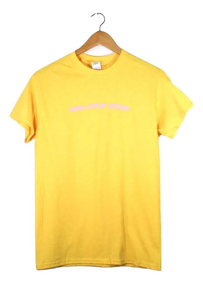 Cupid Actin' Stupid Yellow Graphic Unisex Tee