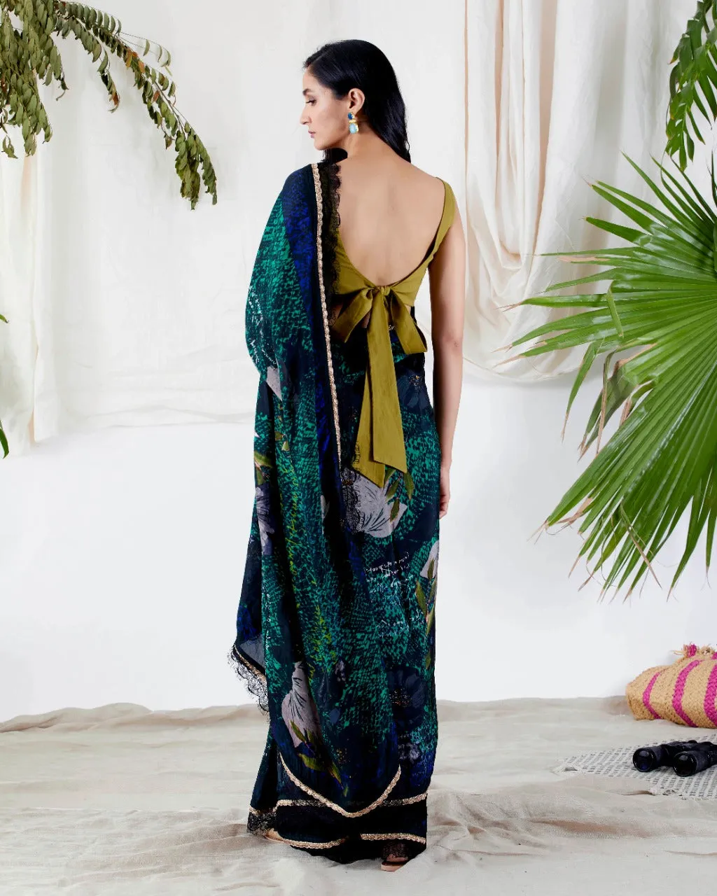 DEEP GREEN SAREES