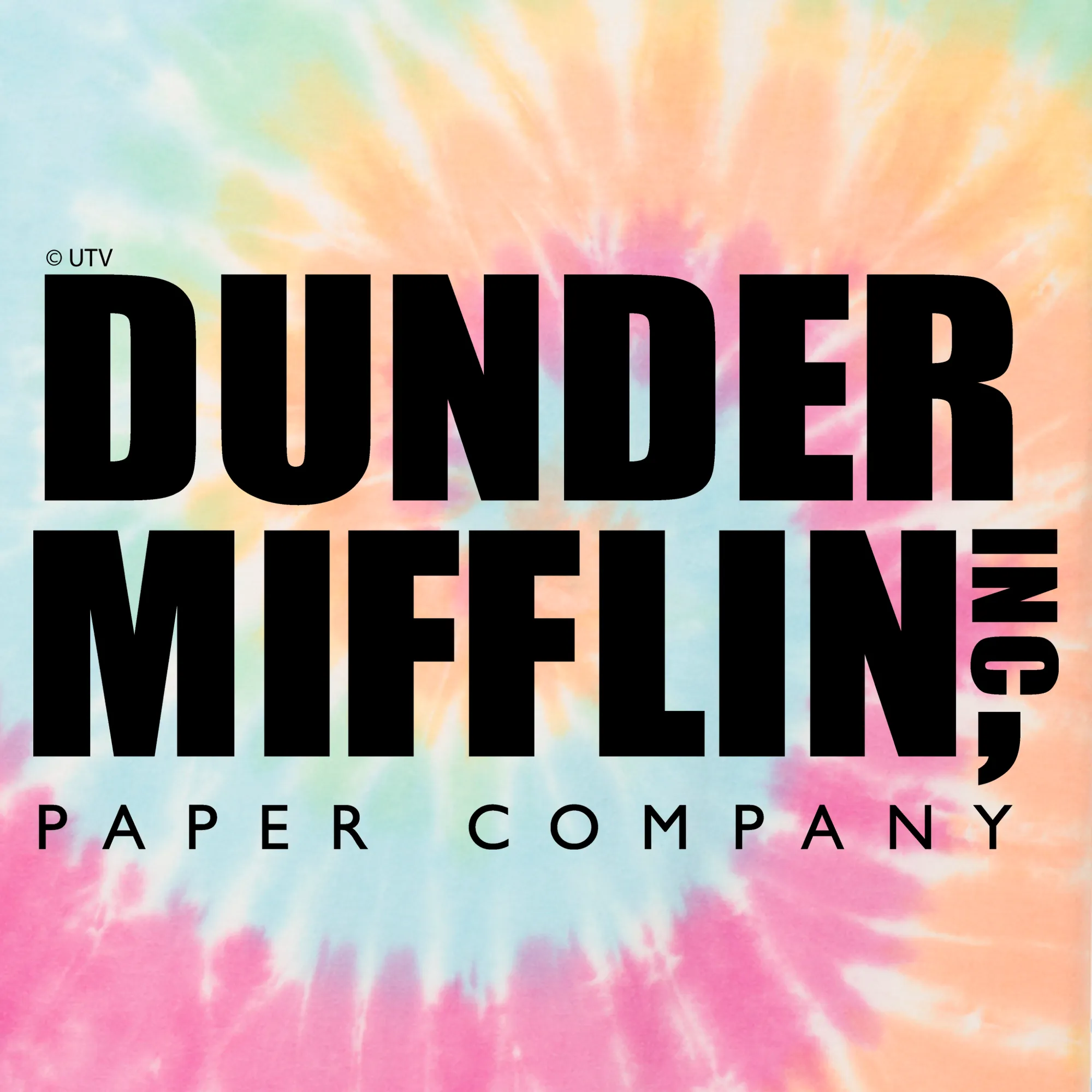 Dunder Mifflin Logo - Tie Dye TShirt