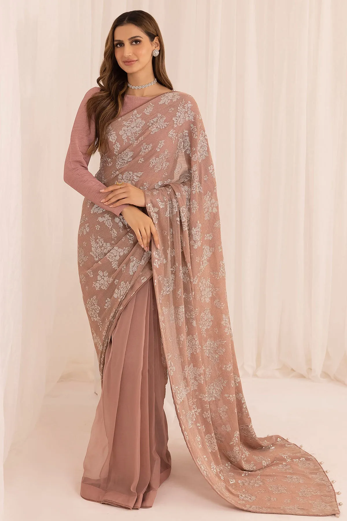 EMBROIDERED CHIFFON UC-3017