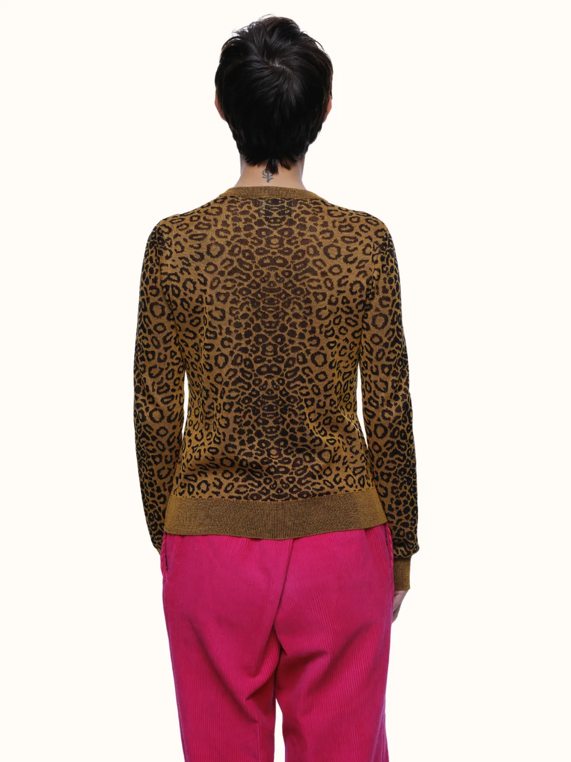 Emily Leopard Cardigan in Organic Cotton